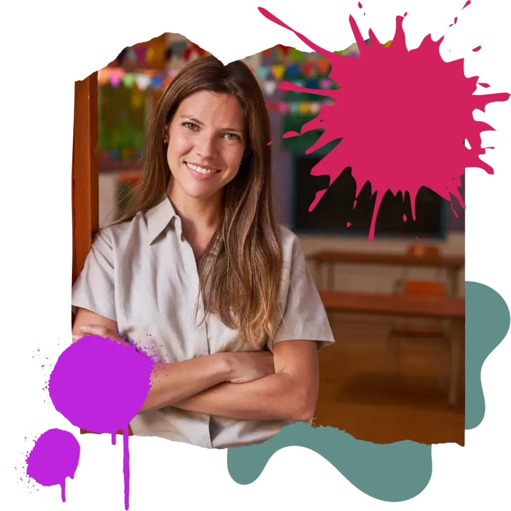 Glückliche und entspannte Lehrerin