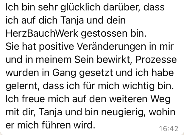 Herzbauchwerk Rückmeldung Anonym